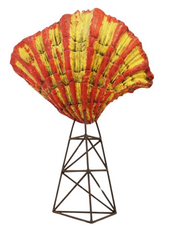 Bénitier, 2018
Polypropylène recyclé, acier, cire.
Recycled polypropylene, steel, wax.
Numéro 2/8 de la série « Energie fossile »
50 x 39 x 33 cm
Collection privée