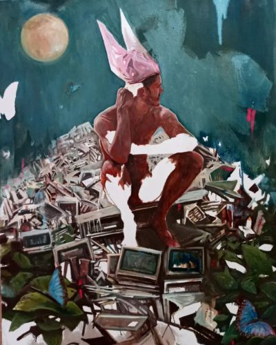 Boris Foscolo - Planète B - Huile sur toile - Oil on canvas - 116 x 89 cm