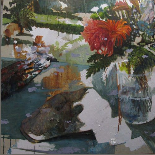 Boris Foscolo - Série Still Life Flowers 1 - Huile sur toile - Oil on canvas - 80 x 80 cm